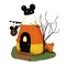 Department 56 Disney Village Minnie's Kissing Booth Halloween Lit Village Building 5in H